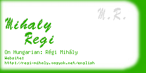 mihaly regi business card